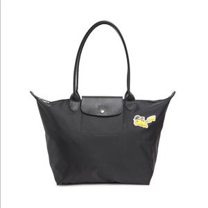 NWT longchamp le pliage shoulder tote bag Pokémon collaboration